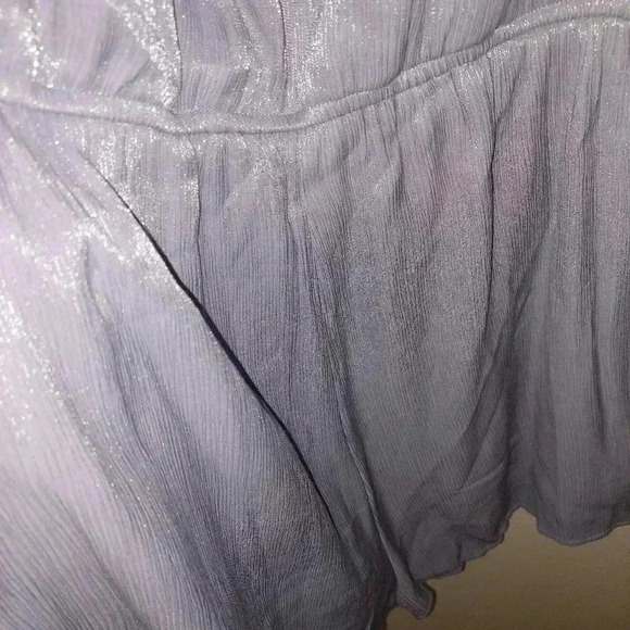 Savanna Jane Romper Medium Blue Shimmer Floral Embroidered - Picture 7 of 8